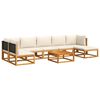 vidaXL Set di divani da giardino 8 pezzi con cuscini in legno di acacia e rattan