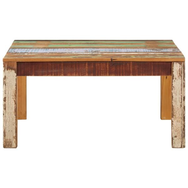 vidaXL Tavolino da Salotto 80x80x40 cm in Legno Massello di Recupero