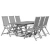 vidaXL Set da Pranzo per Giardino 7 pz in Legno Massello di Acacia