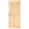 vidaXL Porta Scorrevole con Set Hardware 90x210 cm Legno Massello Pino