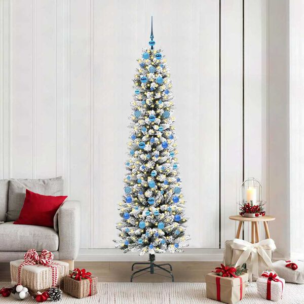 vidaXL Albero di Natale artificiale con 300 LED Bianco 210 cm