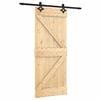 vidaXL Porta scorrevole 85 x 210 cm Naturale e Nero