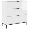 vidaXL Credenza Bianco Lucido 79,5 x 33 x 82 cm Legno multistrato