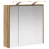 vidaXL Mobiletto per specchio da bagno Rovere Artigianale