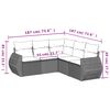 vidaXL Set Divano da Giardino 5 pz con Cuscini Grigio in Polyrattan
