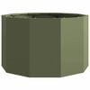 vidaXL Fioriera Verde oliva 60 x 60 x 35 cm Acciaio