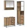 vidaXL Set di mobili per il bagno 3 pz Rovere artigianale