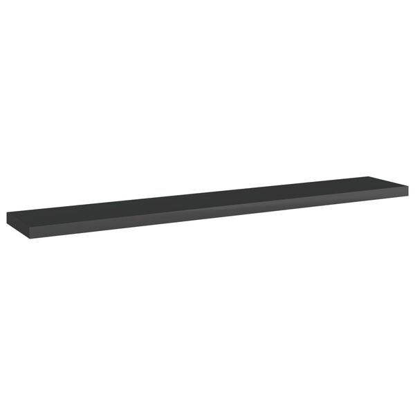 vidaXL Ripiani per Libreria 4pz Nero Lucido 60x10x1,5cm Multistrato