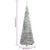 vidaXL Albero di Natale Artificiale Pop-up Neve Fioccata 50 LED 120 cm