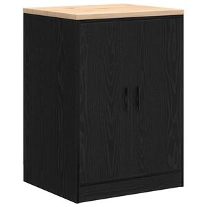 vidaXL Armadietto da Garage Nero 60x51x85 cm in Legno Massello di Pino