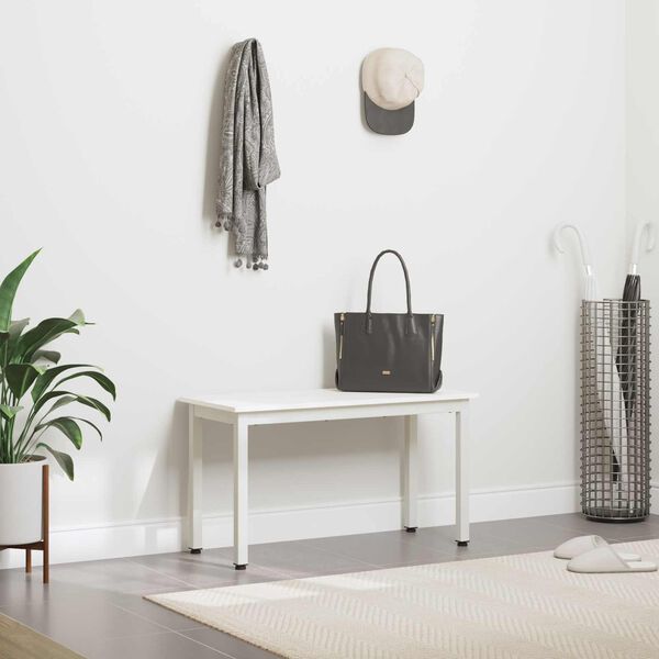 vidaXL panchina Bianco 80 x 35 x 45 cm Pino massello