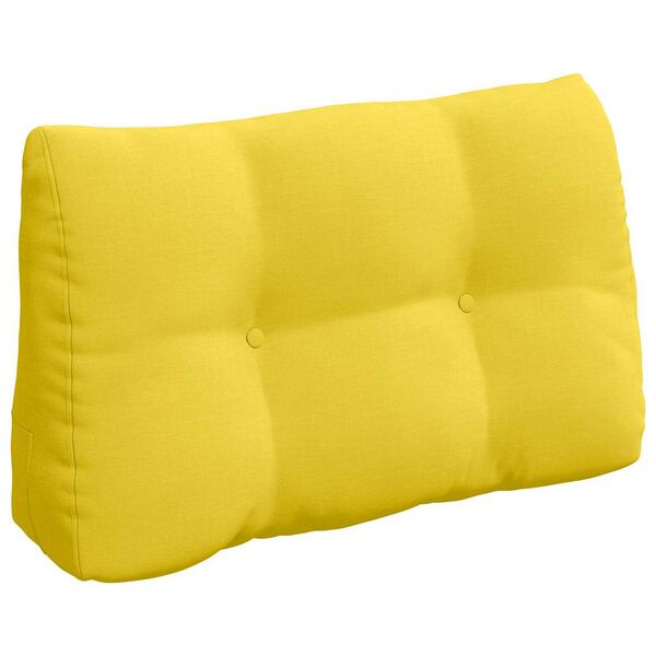 vidaXL Cuscino per Schiena Giallo Chiaro 80 x 24 x 50 cm Tessuto