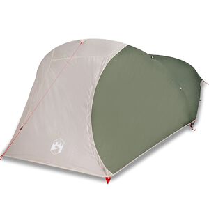 vidaXL Tenda da Campeggio a Cupola per 4 Persone Verde Impermeabile