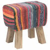 vidaXL panchina 40 x 30 x 45 cm Pelle Vera Multicolore