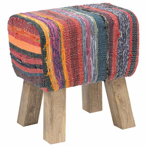 vidaXL panchina 40 x 30 x 45 cm Pelle Vera Multicolore
