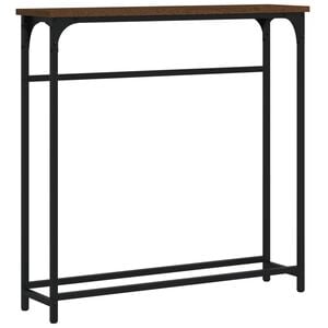 vidaXL Tavolino Consolle Rovere Marrone 75x19,5x75cm Legno Multistrato