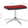 vidaXL Sedia Relax con Sgabello Rosso Vino in Velluto e PVC