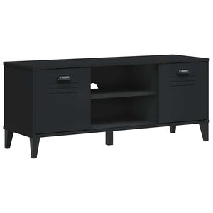 vidaXL Panca Portascarpe VIKEN Nera 106x35x45 cm Legno Multistrato