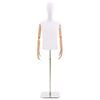 vidaXL Manichino Regolabile 170-218 cm con Base Maschio PP Bianco