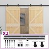vidaXL Porta Scorrevole con Set Hardware 80x210 cm in Legno di Pino