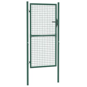 vidaXL Cancello per Recinzione in Acciaio 100x175 cm Verde