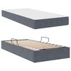 vidaXL Letto con contenitore e materasso Grigio scuro 90 x 190 cm