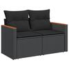 vidaXL Set Divani da Giardino 14pz con Cuscini in Polyrattan Nero