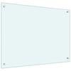 vidaXL Paraschizzi per Cucina Color Latte 80x60 cm in Vetro Temperato