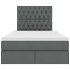 vidaXL Letto con contenitore e LED Grigio scuro 120 x 200 cm