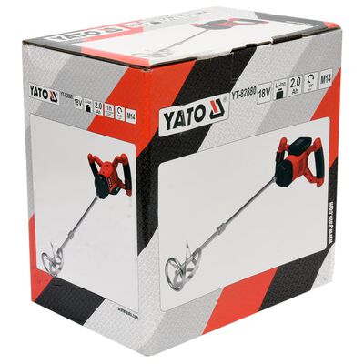 YATO Miscelatore per Malta con Batteria 2,0Ah Li-Ion 18V