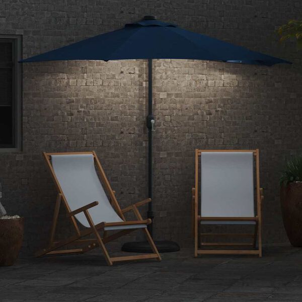 vidaXL Ombrello da giardino Azzurro 294 x 150 x 224 cm