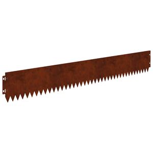 vidaXL Bordura per Prato 30 pcs 103 x 15 cm Acciaio Ruggine