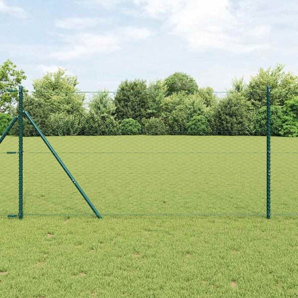 vidaXL Palo della recinzione Verde 100 x 1,4 m (rete da 36 mm)