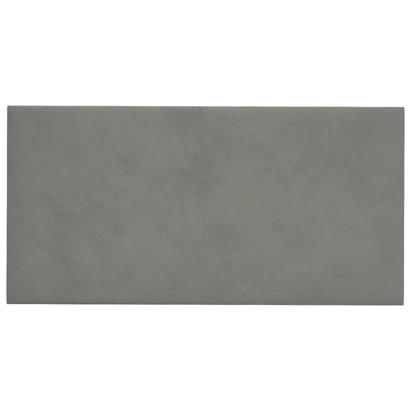 vidaXL Testiera da Parete 12 pcs Grigio chiaro 30 x 15 cm Velluto
