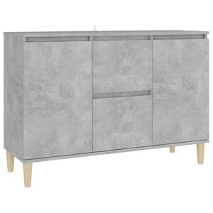 vidaXL Credenza Grigio Cemento 101x35x70 cm in Legno Multistrato