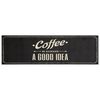 vidaXL Tappeto da Cucina Lavabile Testo Caffè 45x150 cm in Velluto