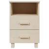 vidaXL Comodini HAMAR 2 pz ambra 40x35x62 cm Legno Massello di Pino