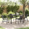 vidaXL Set da Pranzo per Giardino 5 pcs Nero
