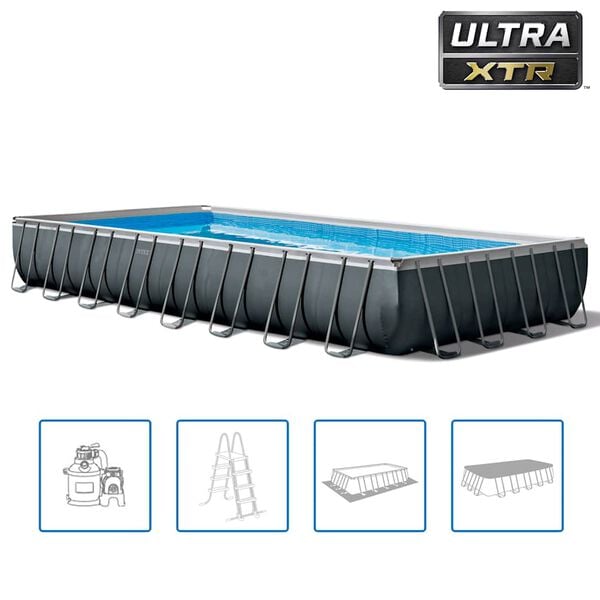 Intex Set Piscina Ultra XTR Frame Rettangolare 975x488x132 cm