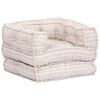vidaXL Pouf Modulare Singolo Beige in Tessuto