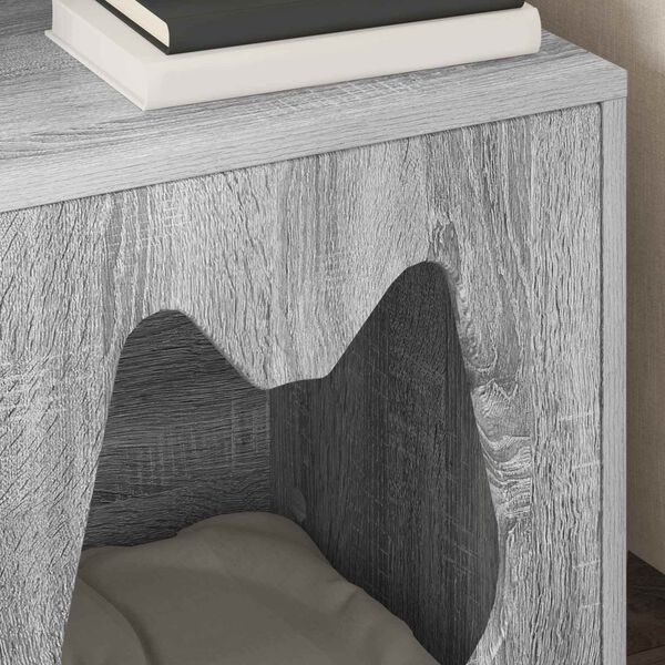 vidaXL Casa per Gatti Grigio Sonoma 42,5 x 40 x 53,5 cm