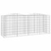 vidaXL Gabbione ad Arco con Letto Rialzato 200x50x100 cm Ferro Zincato