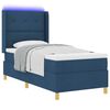 vidaXL Letto a molle con materasso Blu 90 x 200 cm Tessuto