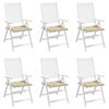 vidaXL Cuscini per Sedia 6 pz Beige 40x40x4 cm in Tessuto Oxford