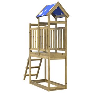 vidaXL Torre da Gioco Marrone Legno Impregnato Solido