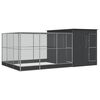 vidaXL Voliera con Estensione Argento 497x303x216 cm in Acciaio