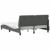vidaXL Letto con Materasso Grigio Scuro 160x200 cm Tessuto