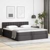 vidaXL Letto con Contenitore Grigio 200 x 200 cm Pelle Sintetica