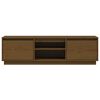 vidaXL Mobile Porta TV ambra 140x35x40 cm in Legno Massello di Pino