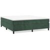 vidaXL Struttura Letto a Rete a Molle Verde Scuro 160x200 cm in Velluto